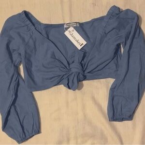 Glamaker Blue Crop Top